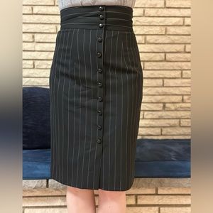Vintage Milly of New York High Waisted Pinstripe Pencil Skirt